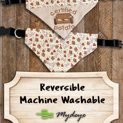 Certified Couch Potato / Over the Collar Dog Bandana