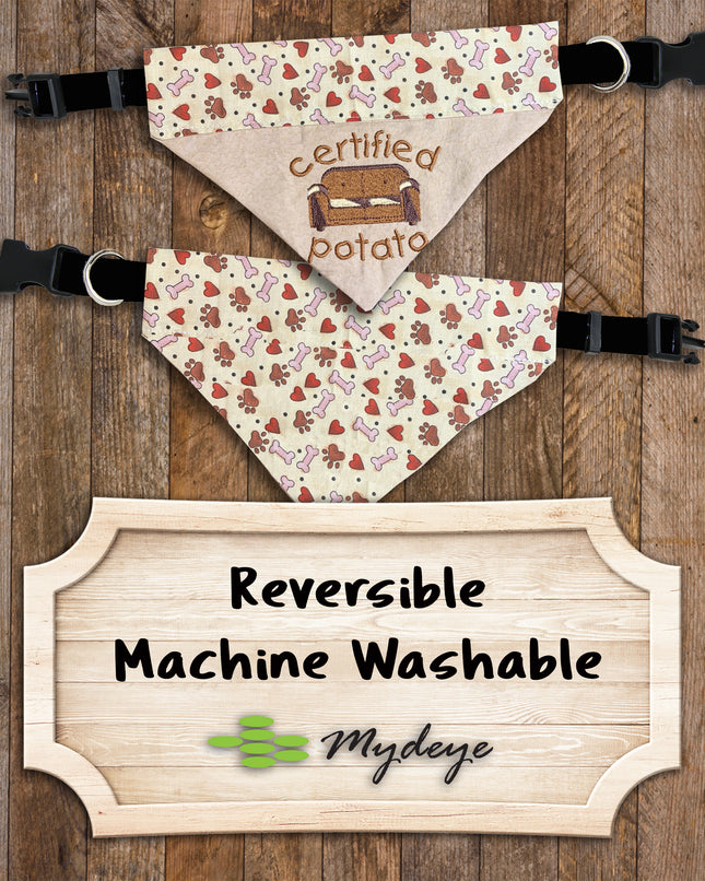 Certified Couch Potato / Over the Collar Dog Bandana
