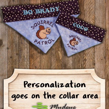 Squirrel Patrol / Over the Collar Dog Bandana