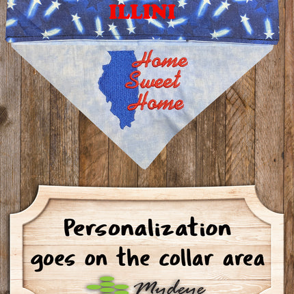 Home Sweet Home States / Over the Collar Dog Bandana