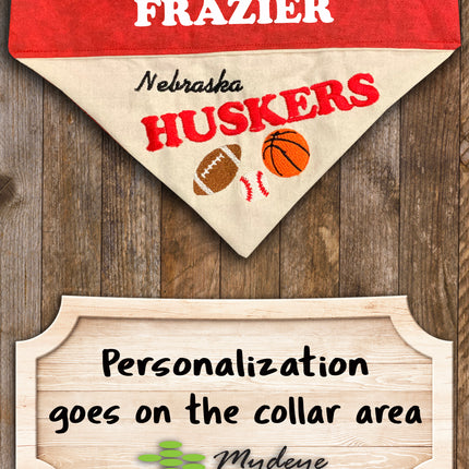 Nebraska Cornhuskers / Over the Collar Dog Bandana