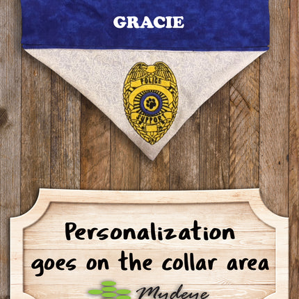 Police / Over the Collar Dog Bandana