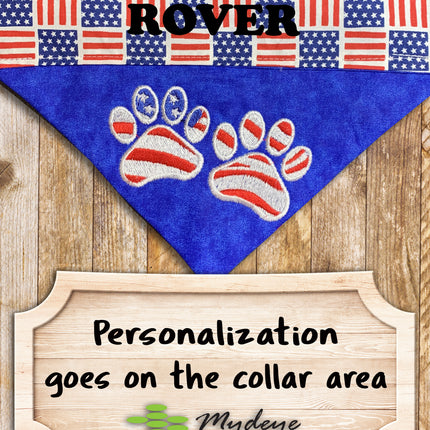 Flag Paws / Over the Collar Dog Bandana