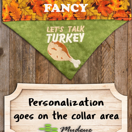 Lets Talk Turkey / Over the Collar Dog Bandana