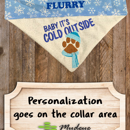 Baby It's Cold Outside / Over the Collar Dog Bandana
