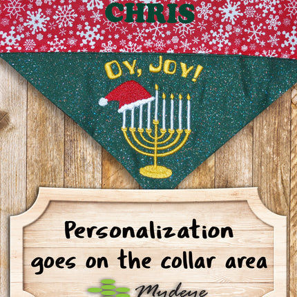 Oy Joy / Holiday Hanukkah Christmas Dog Bandana