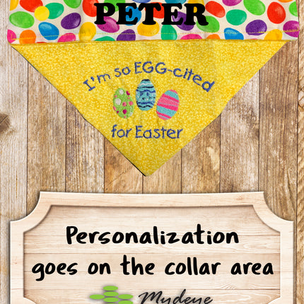 So Eggcited / Over the Collar Dog Bandana