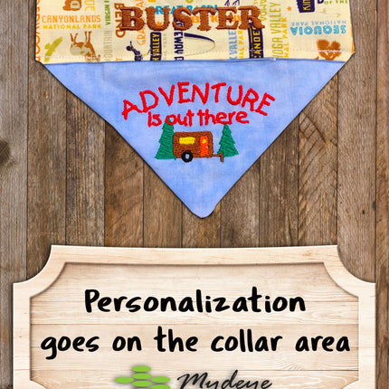 Adventure is Out There / Over the Collar Dog Bandana