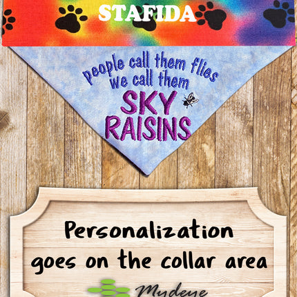 Sky Raisins / Over the Collar Dog Bandana
