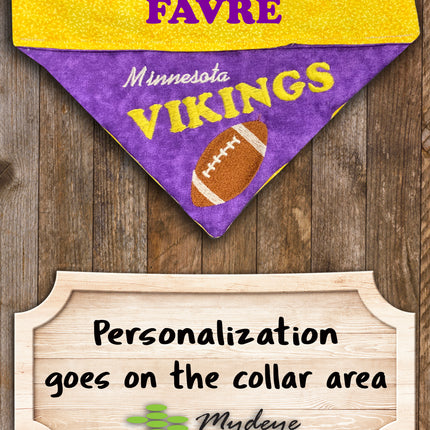 Minnesota Vikings / Over the Collar Dog Bandana