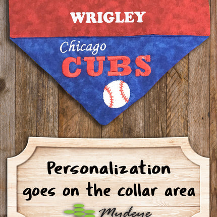 Chicago Cubs / Over the Collar Dog Bandana