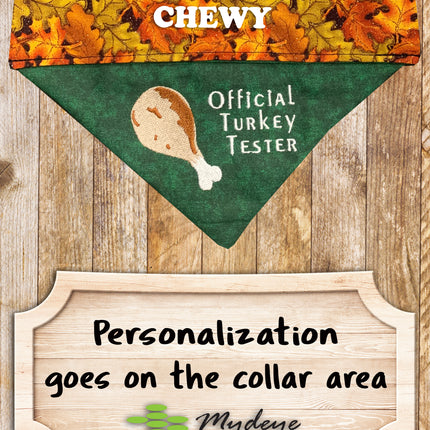 Official Turkey Tester / Thanksgiving Dog Bandana