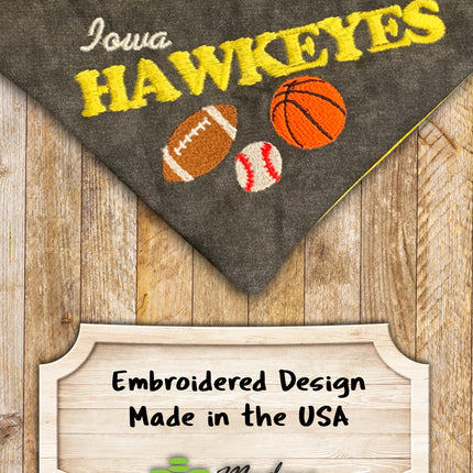 Iowa Hawkeyes / Over the Collar Dog Bandana
