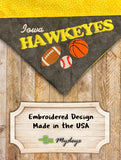 Iowa Hawkeyes / Over the Collar Dog Bandana
