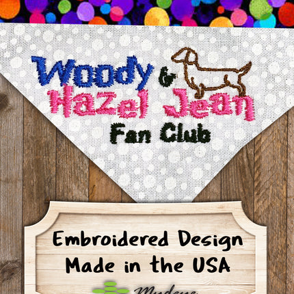 Woody & Hazel Jean Fan Club / Over the Collar Dog Bandana