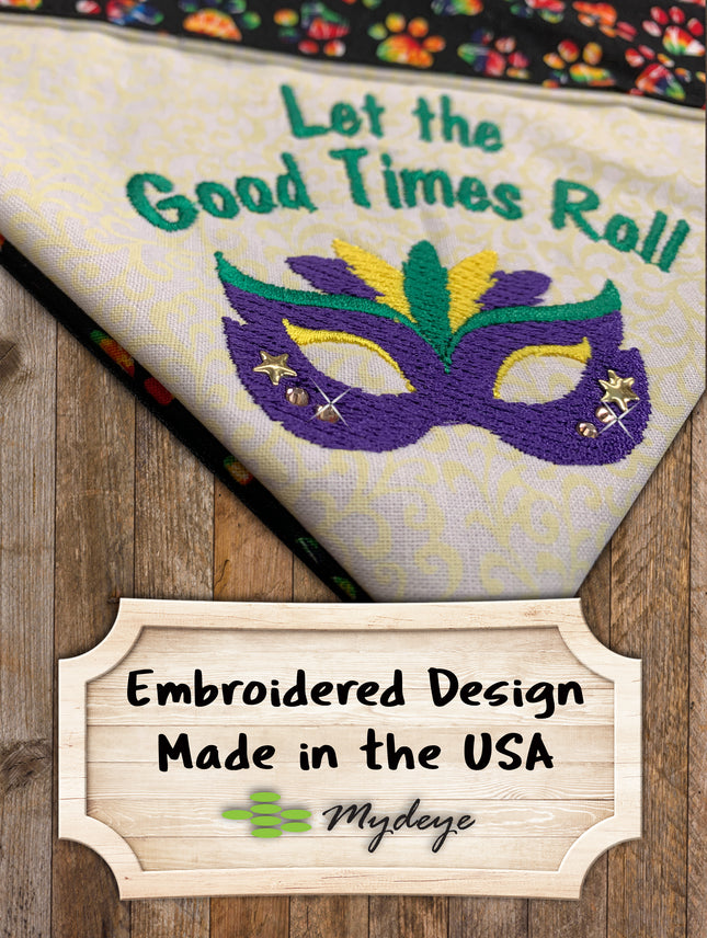 Mardi Gras Let the Good Times Roll / Over the Collar Dog Bandana