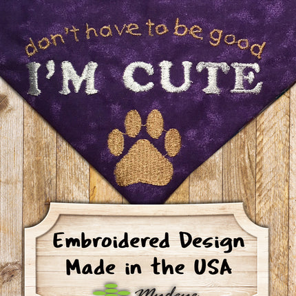 I'm Cute / Over the Collar Dog Bandana