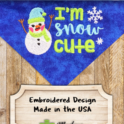 I'm Snow Cute / Over the Collar Dog Bandana
