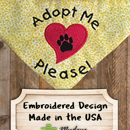Adopt Me Please / Over the Collar Dog Bandana