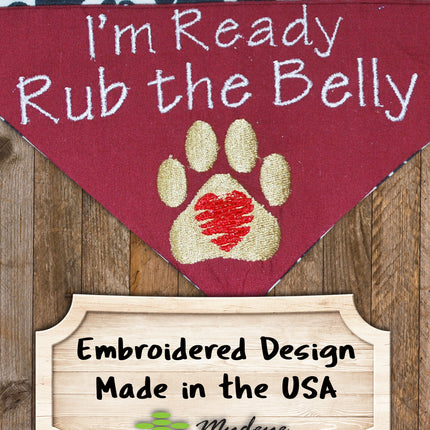 Rub the Belly / Over the Collar Dog Bandana