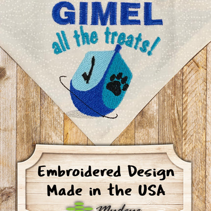 Gimel All the Treats Dog Bandana / Hannukah Over the Collar Dog Bandana