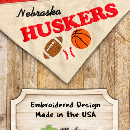 Nebraska Cornhuskers / Over the Collar Dog Bandana