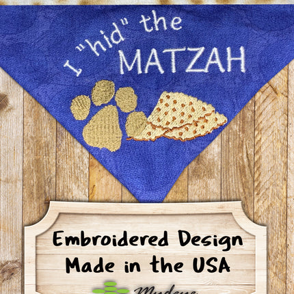 I Hid the Matzah Dog Bandana / Passover Over the Collar Dog Bandana
