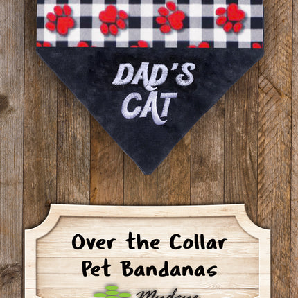 Dad's Cat / Over the Collar Dog Bandana