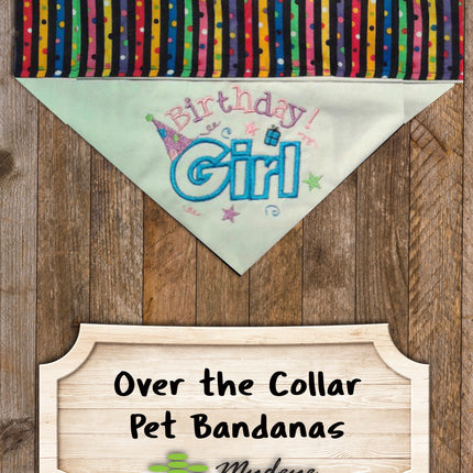 Birthday Girl / Over the Collar Dog Bandana