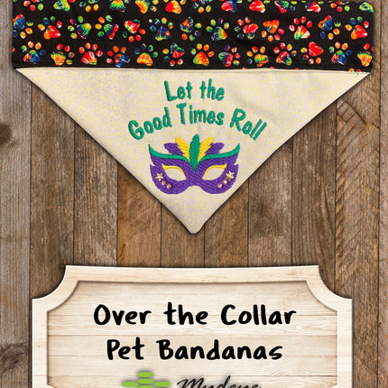 Mardi Gras Let the Good Times Roll / Over the Collar Dog Bandana