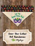 Mardi Gras Let the Good Times Roll / Over the Collar Dog Bandana