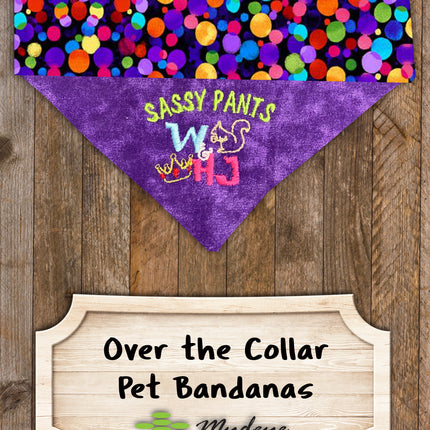 W & HJ - Sassy Pants / Over the Collar Dog Bandana