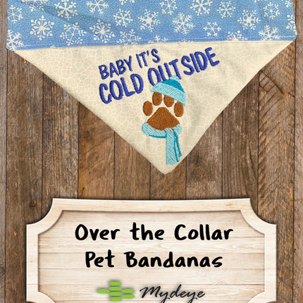 Baby It's Cold Outside / Over the Collar Dog Bandana
