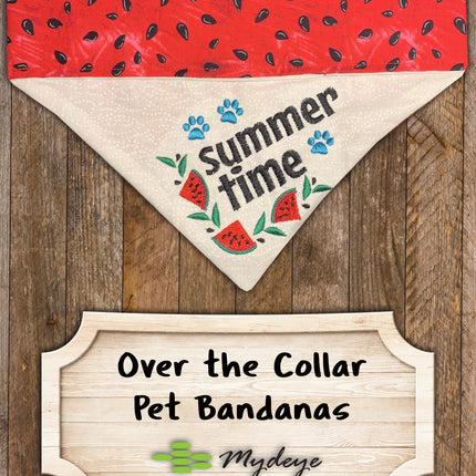 Summer Time Watermelon / Over the Collar Dog Bandana