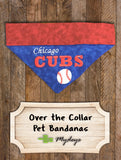 Chicago Cubs / Over the Collar Dog Bandana