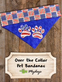 Flag Paws / Over the Collar Dog Bandana