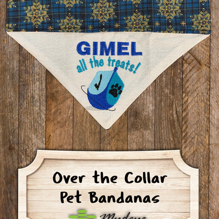 Gimel All the Treats Dog Bandana / Hannukah Over the Collar Dog Bandana