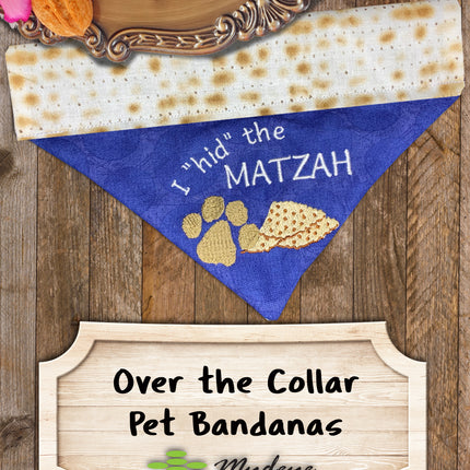 I Hid the Matzah Dog Bandana / Passover Over the Collar Dog Bandana