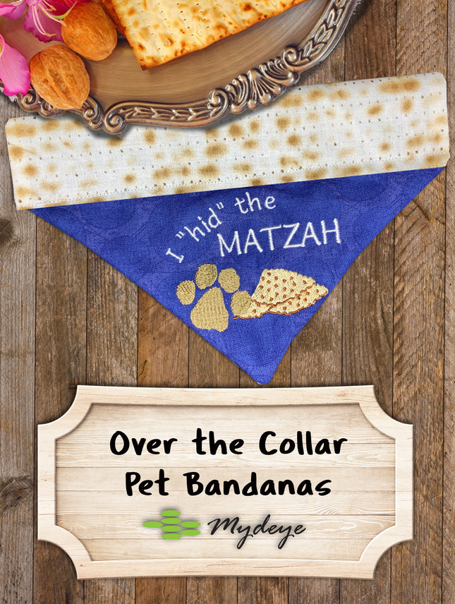 I Hid the Matzah Dog Bandana / Passover Over the Collar Dog Bandana
