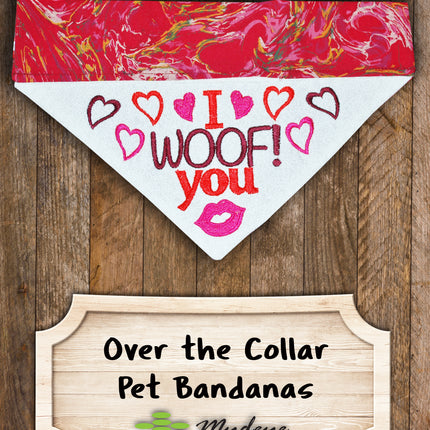 I Woof You / Over the Collar Bandana