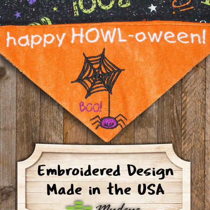 Happy Howl-oween! / Over the Collar Halloween Dog Bandana