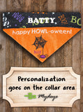 Happy Howl-oween! / Over the Collar Halloween Dog Bandana