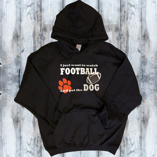 Watch Football and Pet the Dog Cat Hoodie
