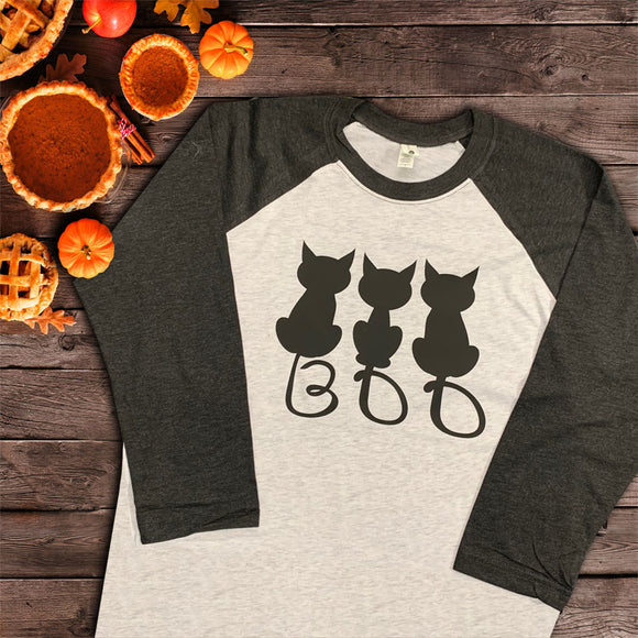 Black Cat Boo Shirt - LIMITED EDITION RAGLAN
