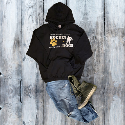 Watch Hockey and Pet the Dog Cat shirt full design