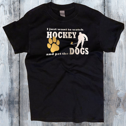 Watch Hockey & Pet the Dog/Cat T-Shirt