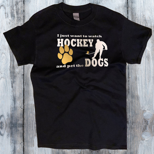 Watch Hockey & Pet the Dog/Cat T-Shirt