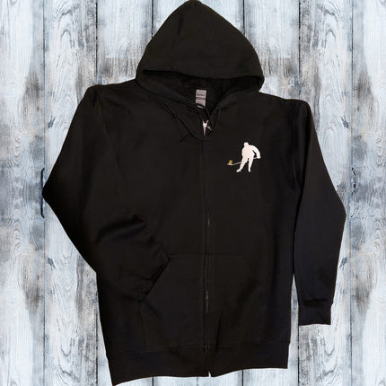Watch Hockey and Pet the Dog Cat Zip-Up Hoodie