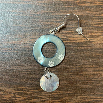 Mother of Pearl Cat Themed Earring & Pendant Set