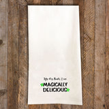 Magically Delicious Tea Towel / Dog Themed Flour Sack Cotton Towel
